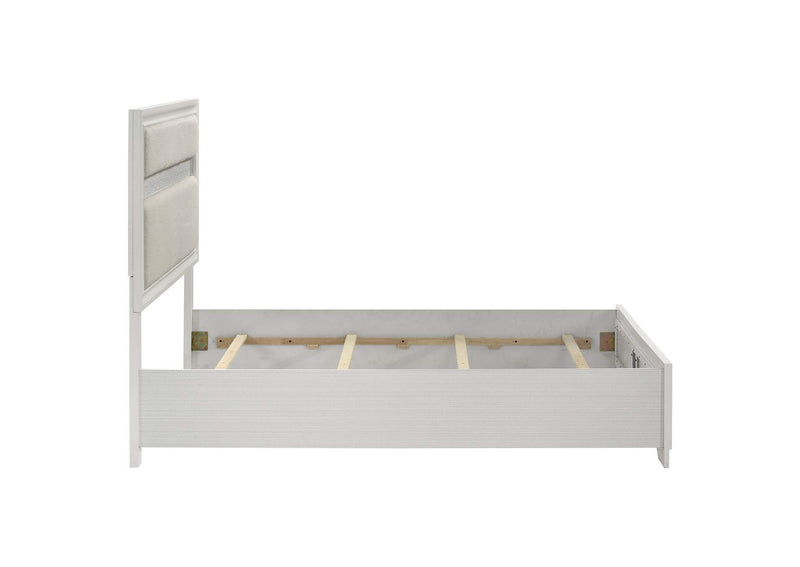 205110F Miranda 54-inch Upholstered Full Panel Bed White