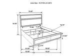 205110KE-S4 Miranda 4-piece Eastern King Bedroom Set White