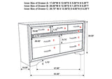 205110KE-S4 Miranda 4-piece Eastern King Bedroom Set White