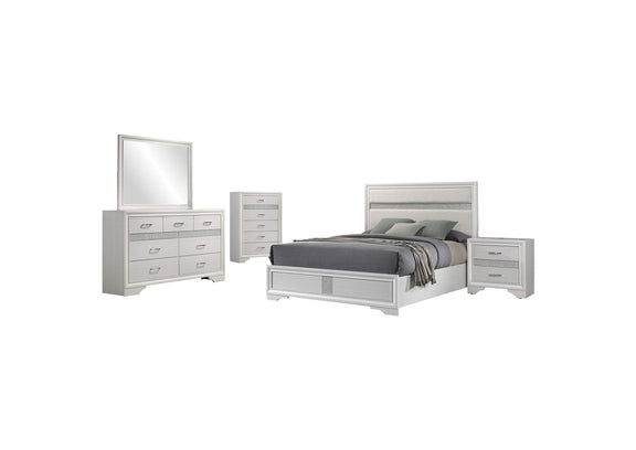 205110KE-S5 Miranda 5-piece Eastern King Bedroom Set White