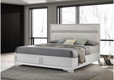 205110KE Miranda 54-inch Upholstered Eastern King Panel Bed White