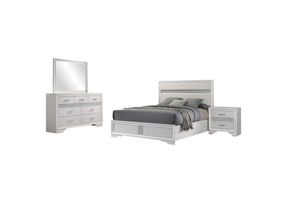 205110KW-S4 Miranda 4-piece California King Bedroom Set White