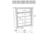 205110KW-S5 Miranda 5-piece California King Bedroom Set White