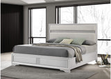 205110KW Miranda 54-inch Upholstered California King Panel Bed White