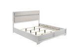 205110KW Miranda 54-inch Upholstered California King Panel Bed White