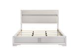 205110KW Miranda 54-inch Upholstered California King Panel Bed White