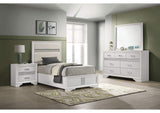 205110T-S4 Miranda 4-piece Twin Bedroom Set White