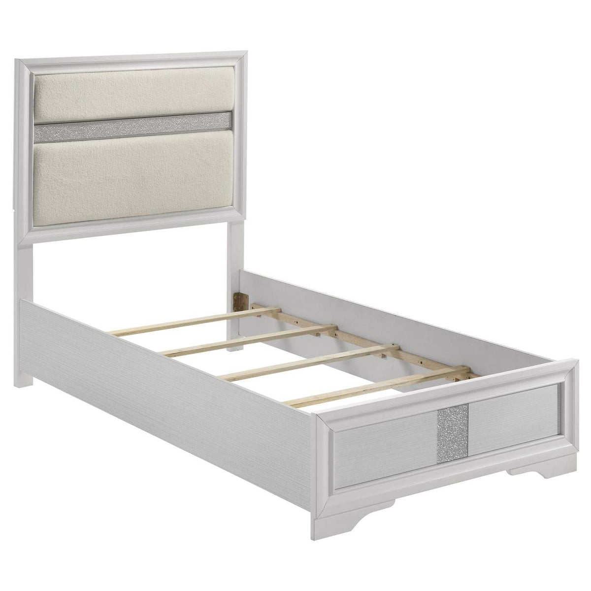 205110T-S5 Miranda 5-piece Twin Bedroom Set White
