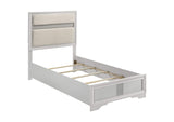 205110T Miranda 54-inch Upholstered Twin Panel Bed White
