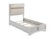 205110T Miranda 54-inch Upholstered Twin Panel Bed White