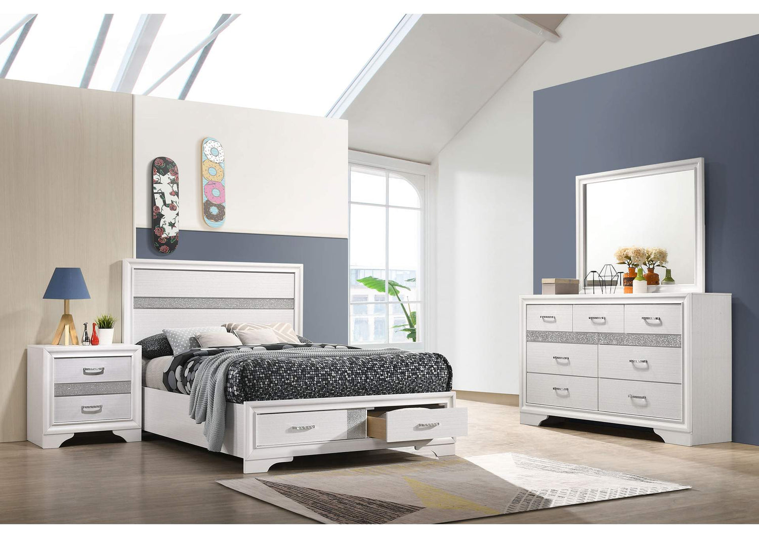Miranda 4-piece Full Bedroom Set White
