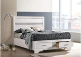 205111F Miranda 51-inch Wood Full Storage Panel Bed White