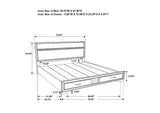 205111KE-S4 Miranda 4-piece Eastern King Bedroom Set White