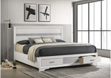 205111KE Miranda 51-inch Wood Eastern King Storage Panel Bed White
