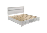 Miranda 51-inch Wood Eastern King Storage Panel Bed White
