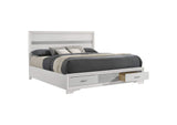 205111KE Miranda 51-inch Wood Eastern King Storage Panel Bed White
