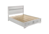 Miranda 51-inch Wood Queen Storage Panel Bed White