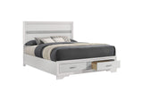 205111Q Miranda 51-inch Wood Queen Storage Panel Bed White