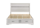 205111Q Miranda 51-inch Wood Queen Storage Panel Bed White