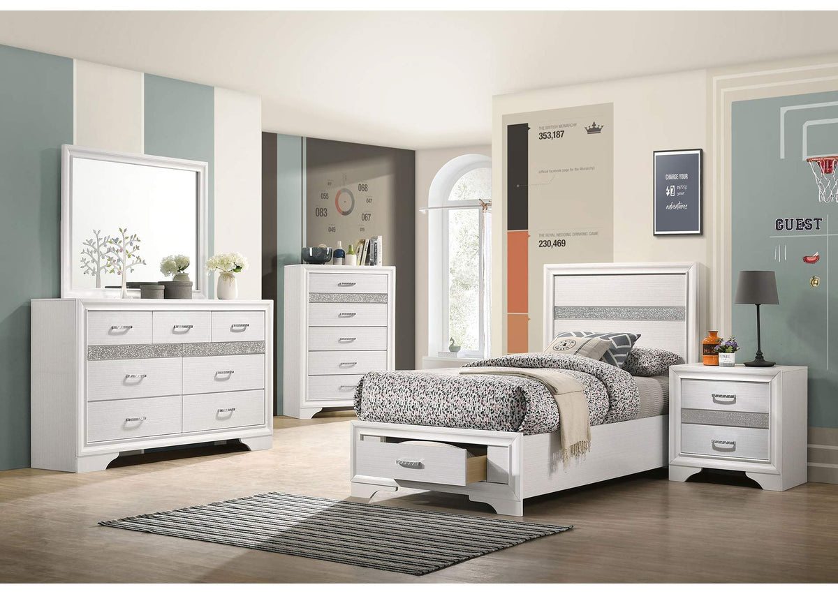 Miranda 5-piece Twin Bedroom Set White