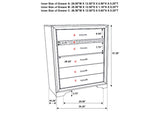 205111T-S5 Miranda 5-piece Twin Bedroom Set White