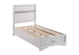 Miranda 51-inch Wood Twin Storage Panel Bed White