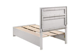 205111T Miranda 51-inch Wood Twin Storage Panel Bed White