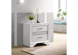 205112 Miranda 3-drawer Nightstand Bedside Table White
