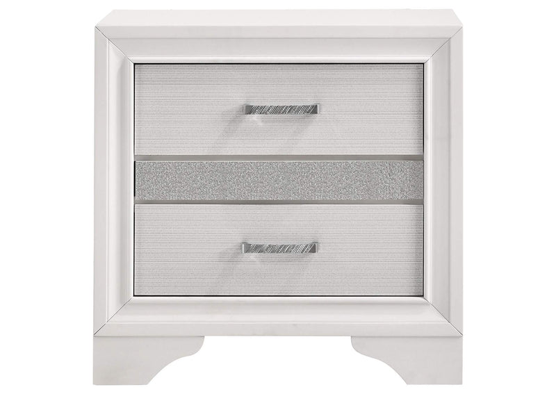 205112 Miranda 3-drawer Nightstand Bedside Table White