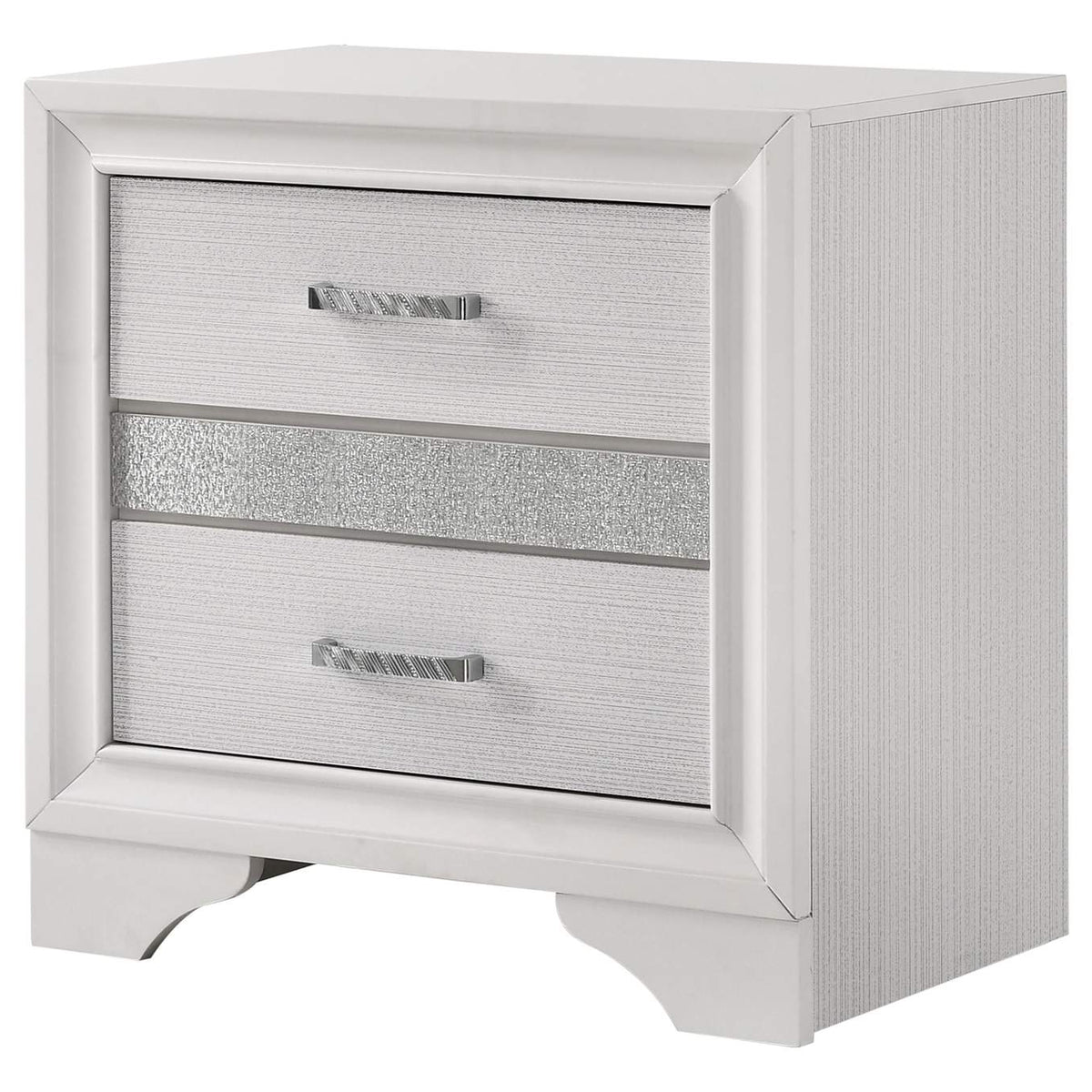 205112 Miranda 3-drawer Nightstand Bedside Table White