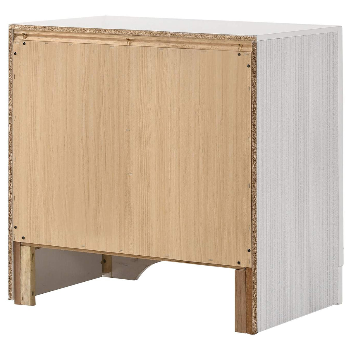 205112 Miranda 3-drawer Nightstand Bedside Table White