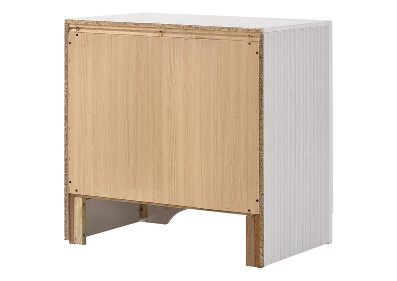 205112 Miranda 3-drawer Nightstand Bedside Table White