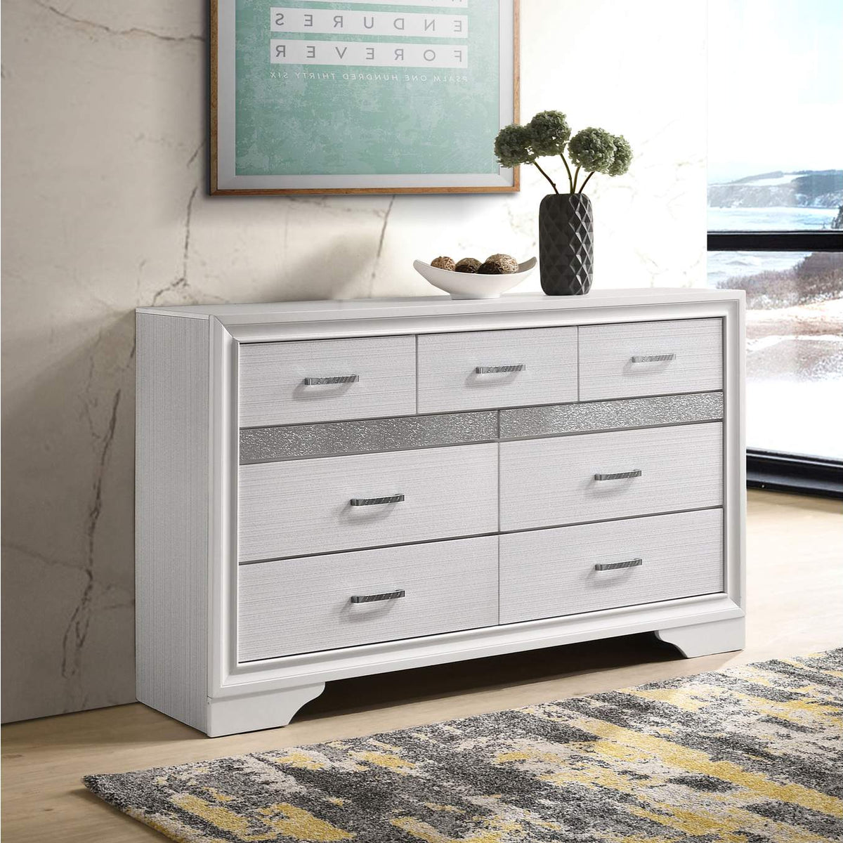 205113 Miranda 9-drawer Dresser White