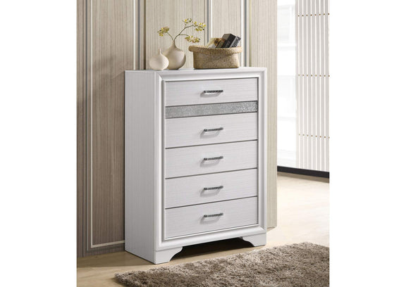 205115 Miranda 6-drawer Bedroom Chest White