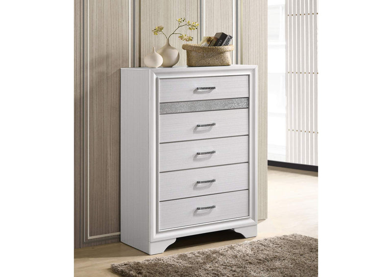 205115 Miranda 6-drawer Bedroom Chest White