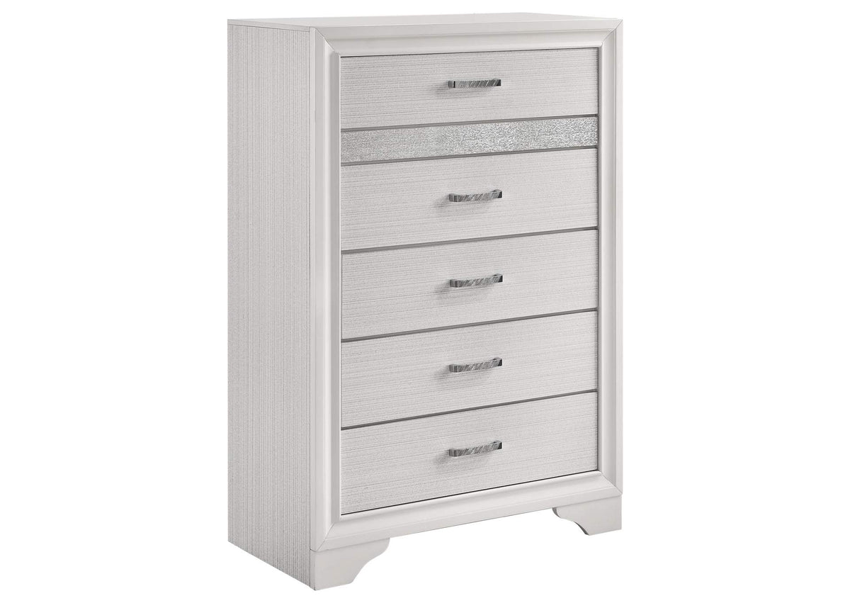 205115 Miranda 6-drawer Bedroom Chest White