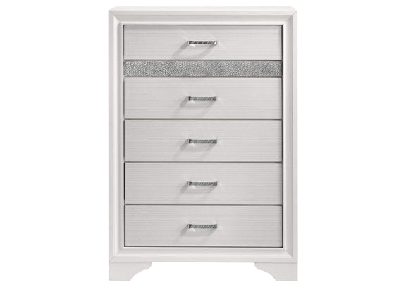 205115 Miranda 6-drawer Bedroom Chest White