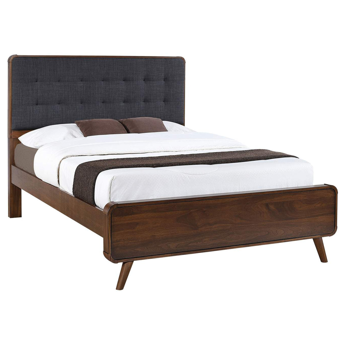 205131F Robyn Wood Full Platform Bed Dark Walnut