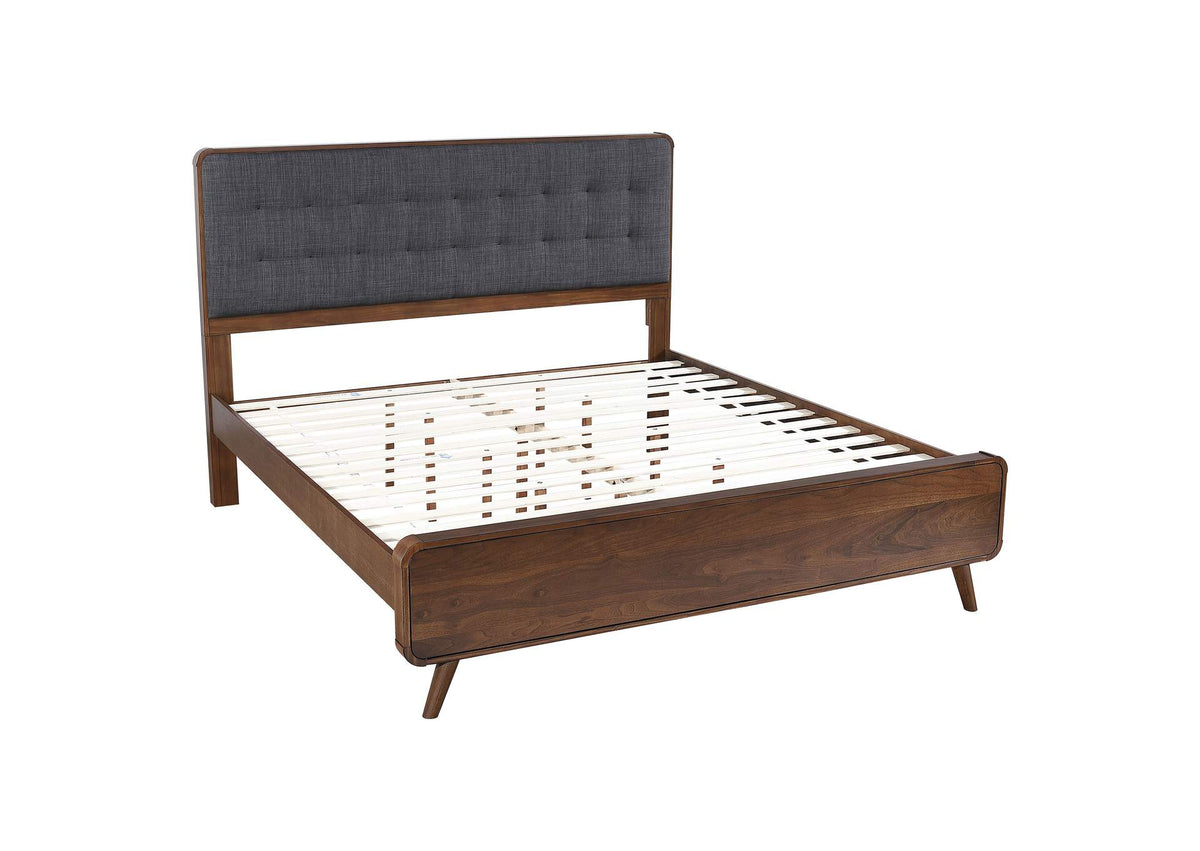 Robyn Wood Eastern King Platform Bed Dark Walnut