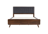 205131KW Robyn Wood California King Platform Bed Dark Walnut
