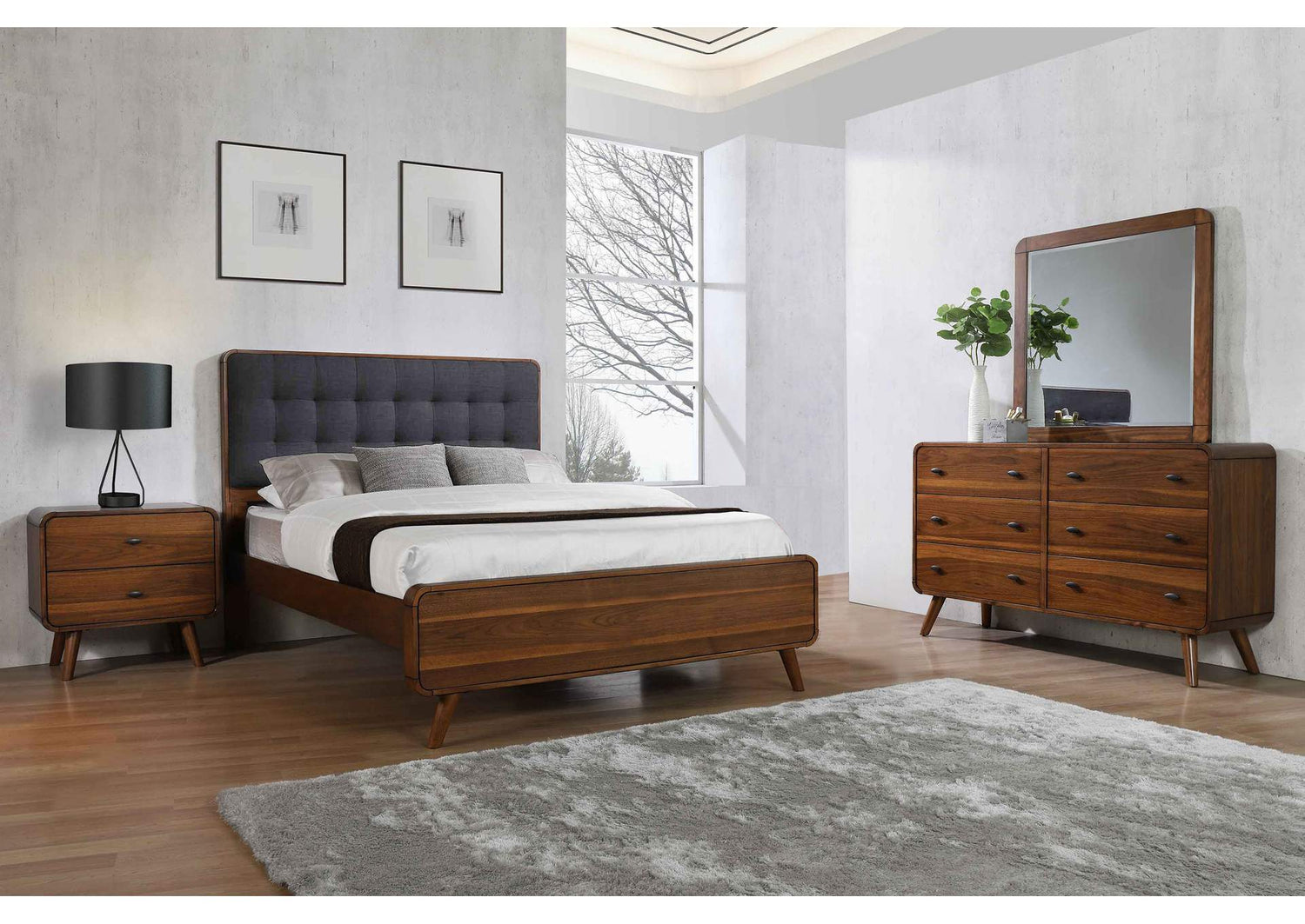 Robyn 4-piece Queen Bedroom Set Dark Walnut