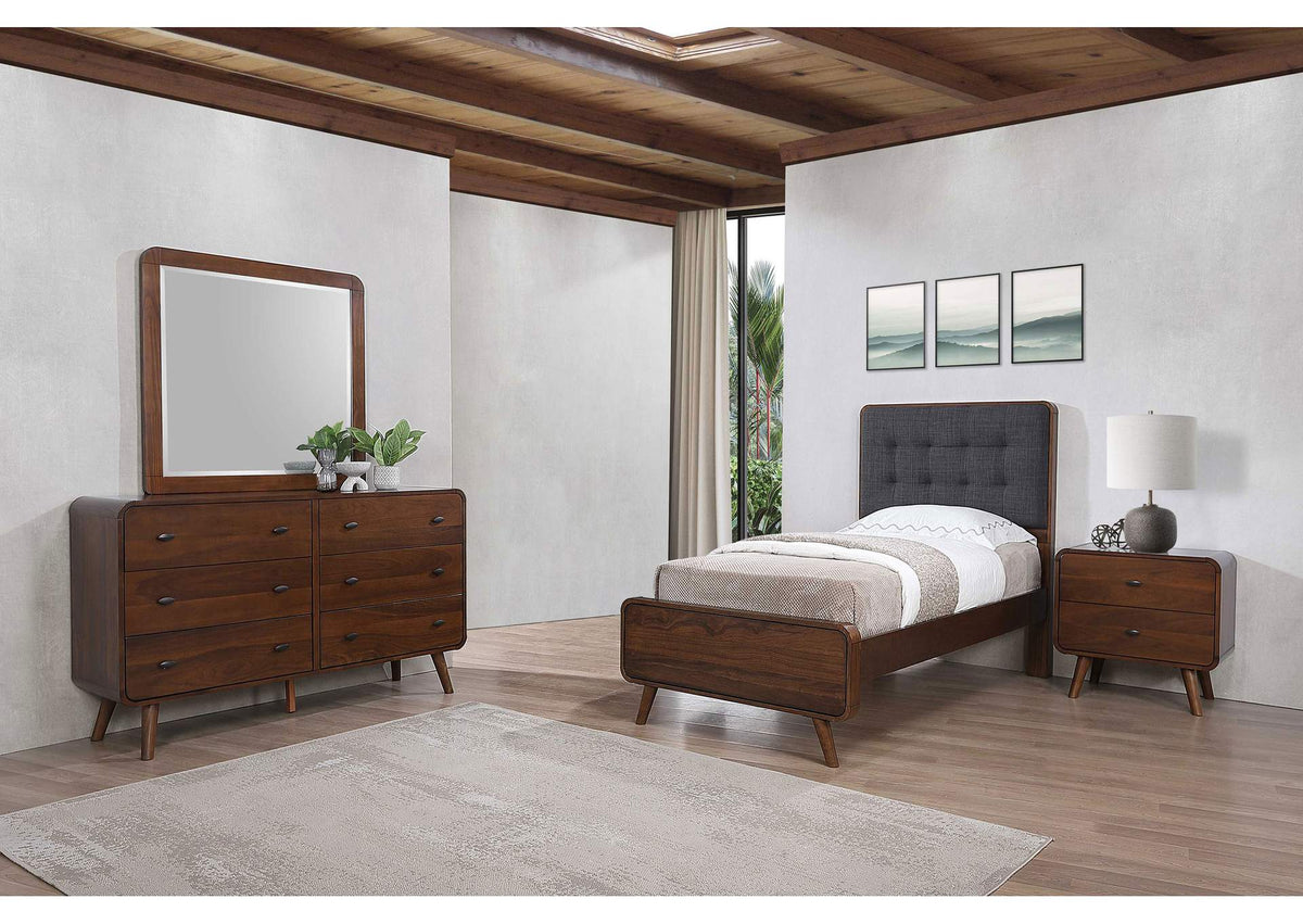 205131T-S4 Robyn 4-piece Twin Bedroom Set Dark Walnut