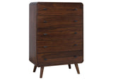 205131T-S5 Robyn 5-piece Twin Bedroom Set Dark Walnut