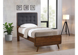 205131T Robyn Wood Twin Platform Bed Dark Walnut