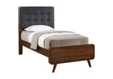 205131T Robyn Wood Twin Platform Bed Dark Walnut