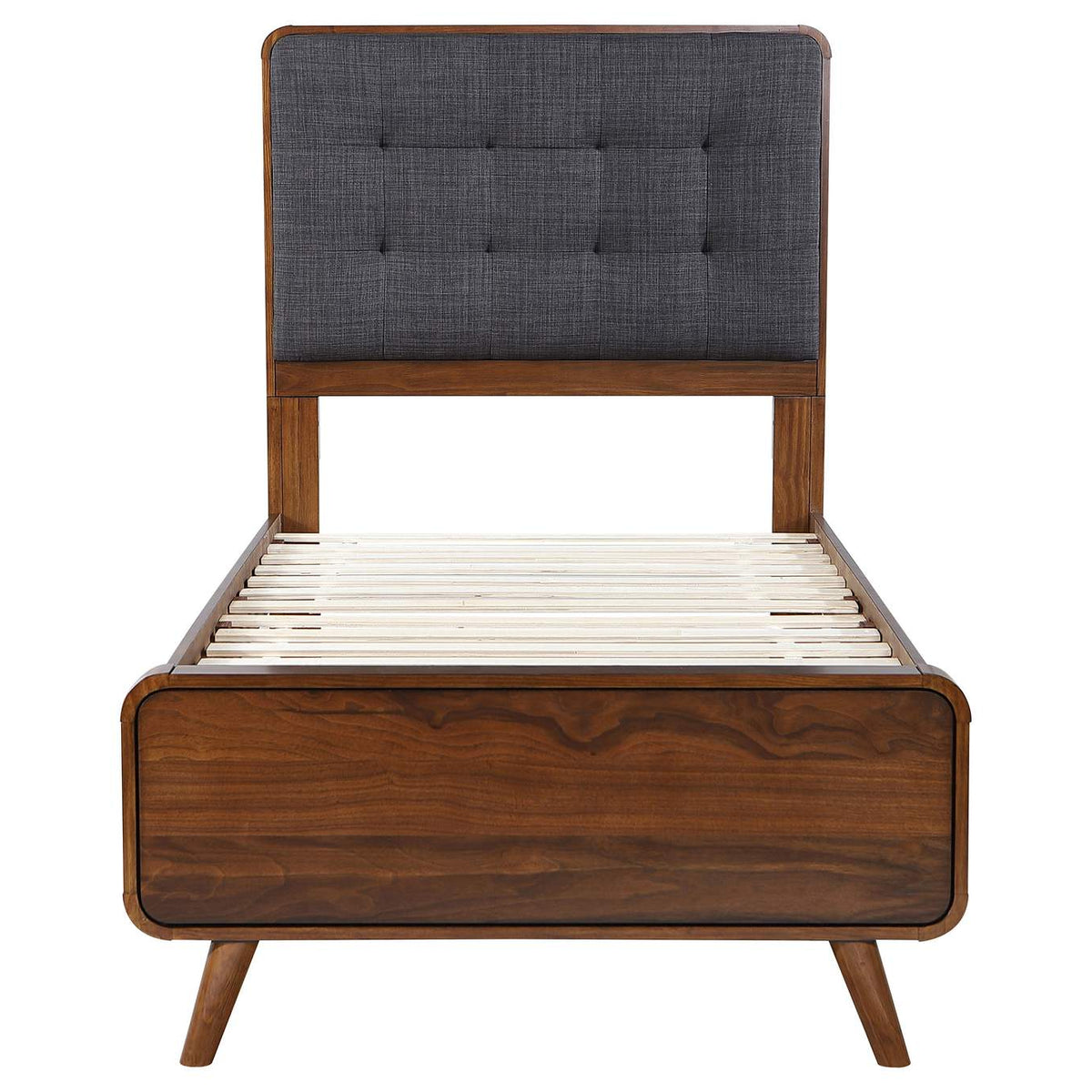 205131T Robyn Wood Twin Platform Bed Dark Walnut