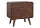 205132 Robyn 2-drawer Nightstand Bedside Table Dark Walnut