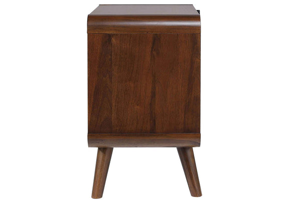 205132 Robyn 2-drawer Nightstand Bedside Table Dark Walnut