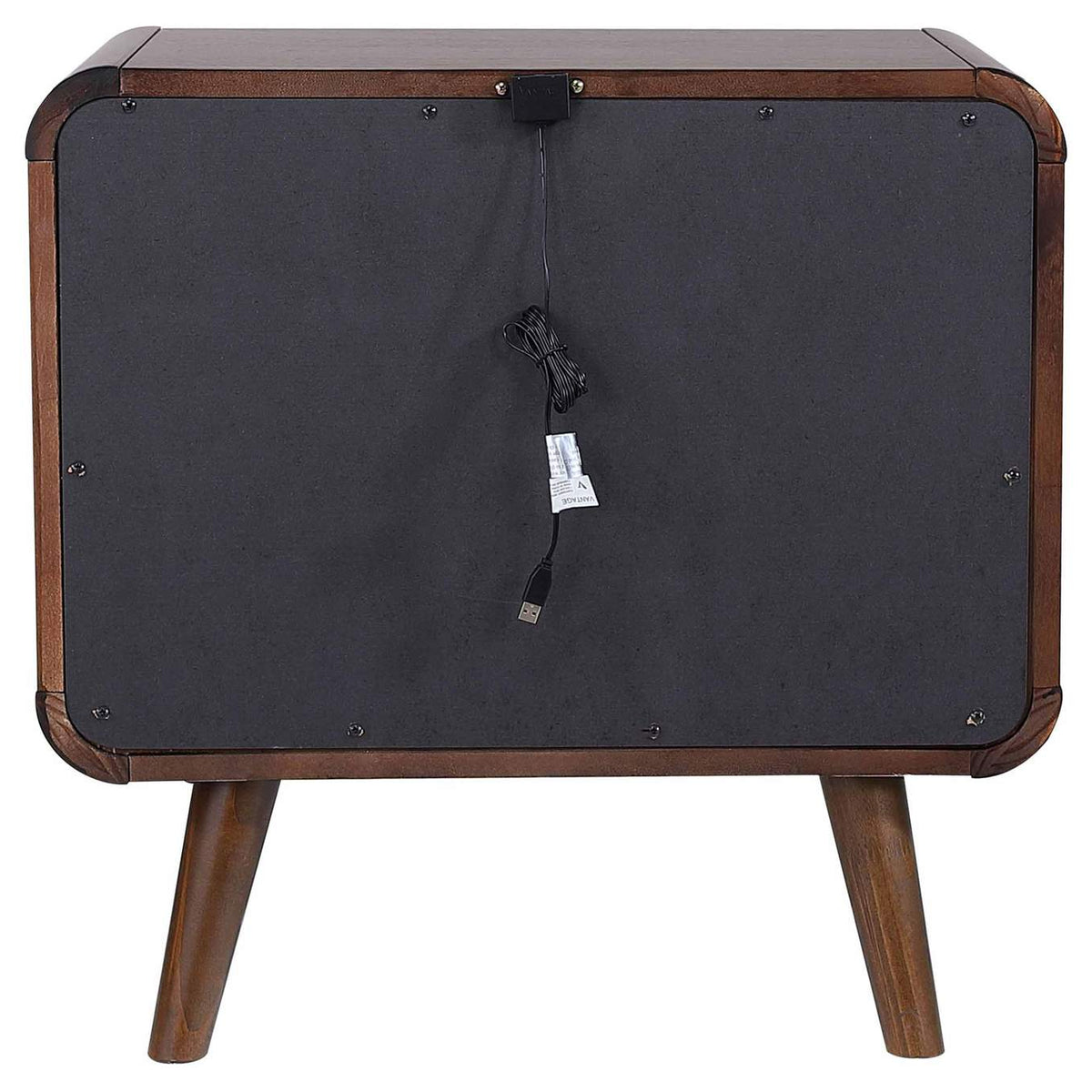 205132 Robyn 2-drawer Nightstand Bedside Table Dark Walnut