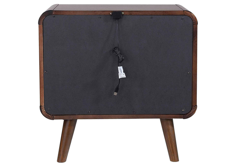 205132 Robyn 2-drawer Nightstand Bedside Table Dark Walnut
